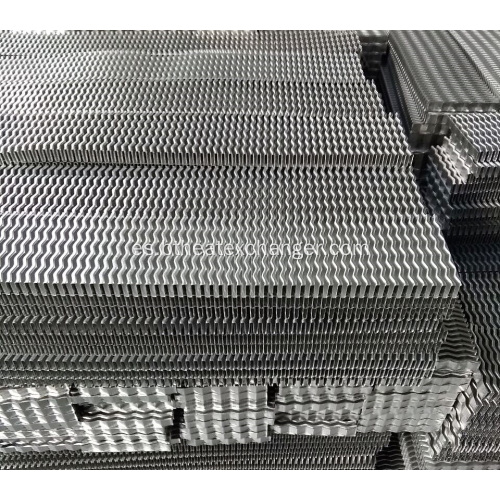 Aletas de radiador de aluminio: aleta ondulada / aleta corrugada